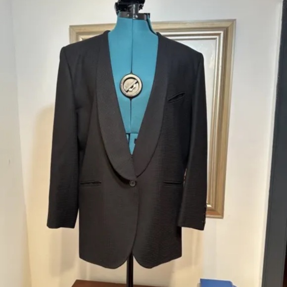 Stephen Marks London Women’s Black 100% Wool Lined Pockets Blazer Jacket Size 10 - Picture 1 of 9